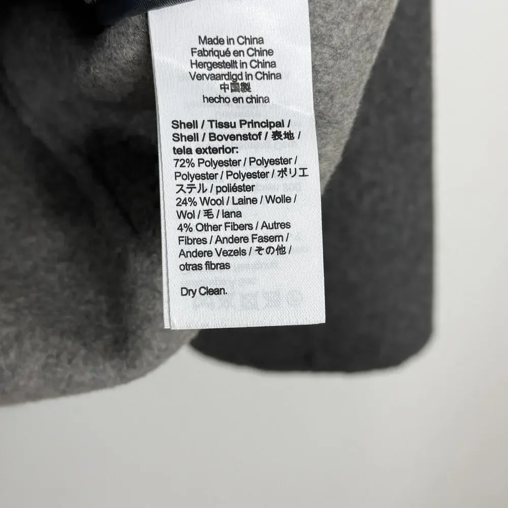 J Crew Blazer Womens 12 Gray Wool Blend One Button Knit Unlined Jacket - Picture 4 of 7